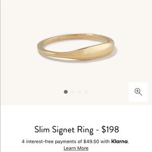 Mejuri Slim Signet Ring Size 8